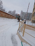 Уборка последствий снегопада ул. Молодежная д.12а